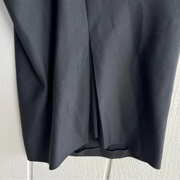 Max Mara Sportmax Strapless Ruched Dress Black Virgin Wool Knee Length Size S - Picture 11 of 11